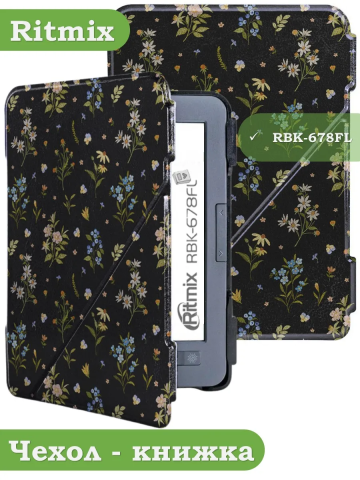 Чехол для Ritmix RBK-678FL, Цветочки Чехол для Ritmix RBK-678FL, Цветочки