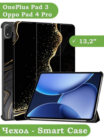 Чехол для OnePlus Pad 3, Oppo Pad 4 Pro (Черный мрамор) Чехол для OnePlus Pad 3, Oppo Pad 4 Pro (Черный мрамор)
